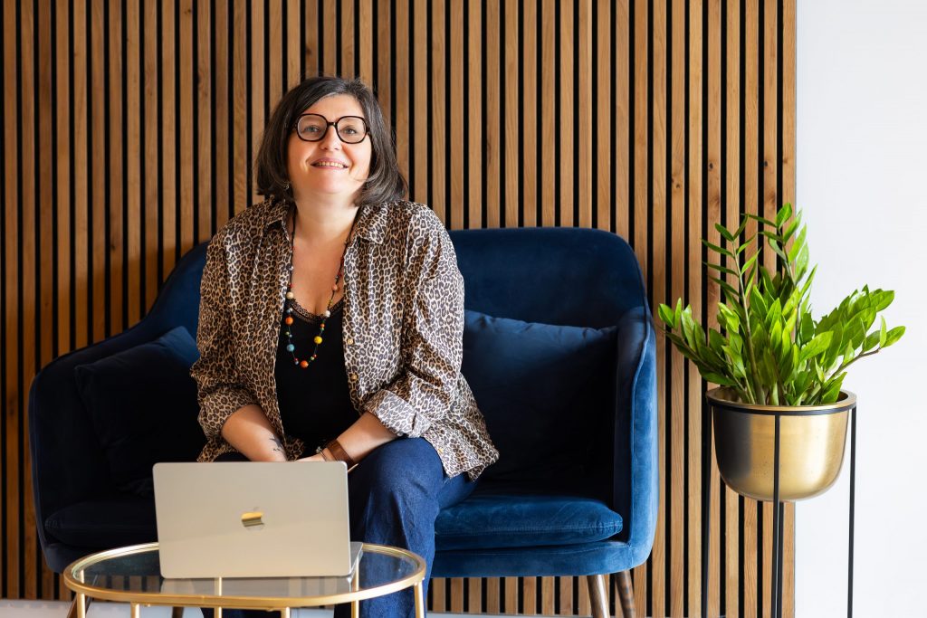 Virginie Caurraze lors d'un coaching digital pour entrepreneur